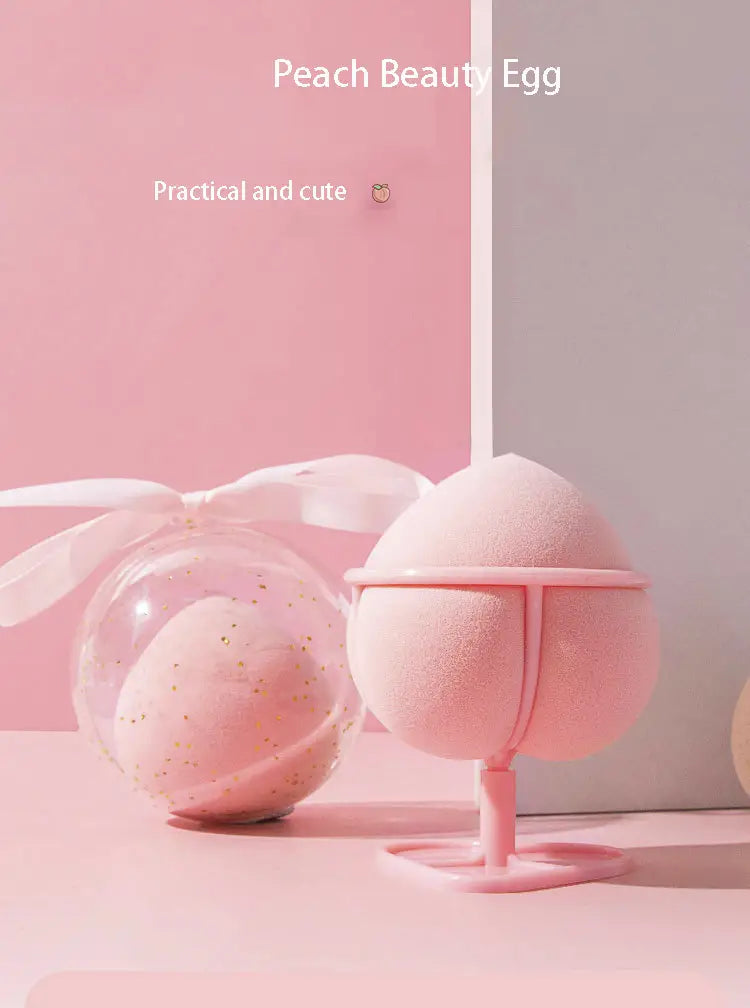 Peach Shaped Makeup Sponge for Wet and Dry Use (1pc)