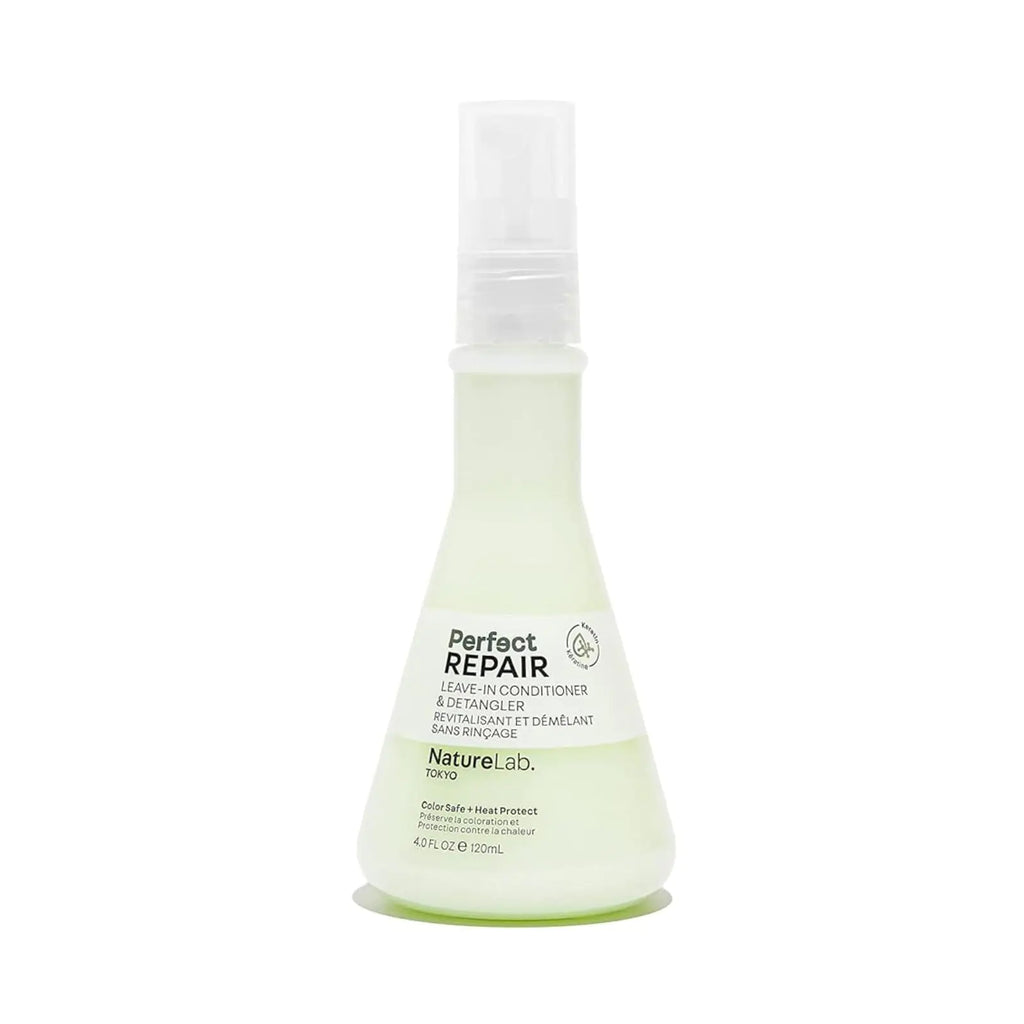 NATURELAB. TOKYO Perfect Repair Leave-In Conditioner & Detangler: Heat Protection Color Safe Protect Against Future Damage | 4 FL OZ / 120 ML